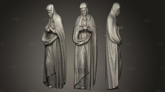 Sculpture of a Nun stl model for CNC